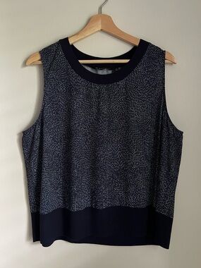 Athleta Sleeveless Knit Top in Navy with White Speckle